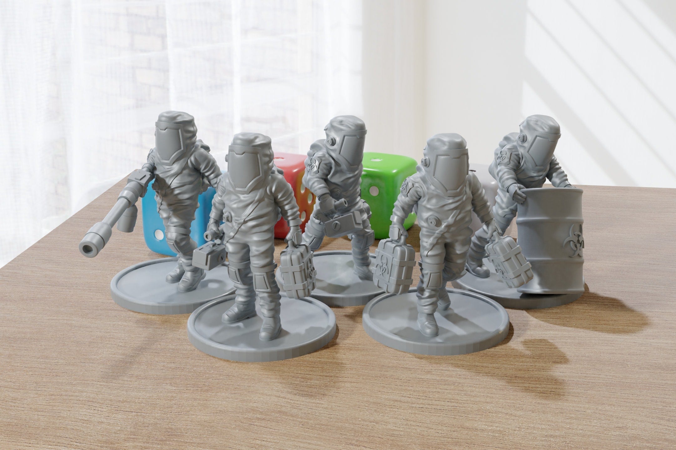 Army Hazmat Squad Post Apocalyptic Miniature for Zona Alfa Fallout