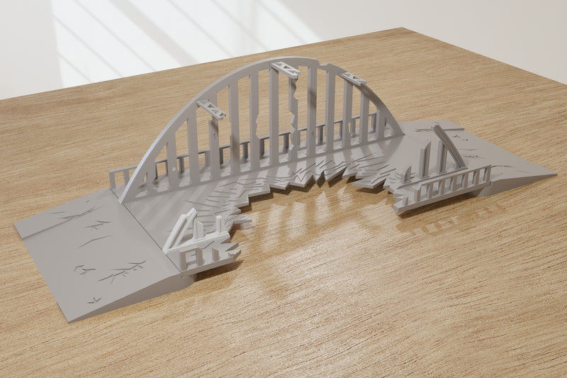 Arch Steel Bridge - Digital Download .STL Files for 3D Printing