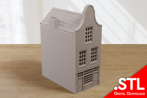 Dutch Canal Gable House - Delft 3 - Digital Download .STL file for 3D Printing