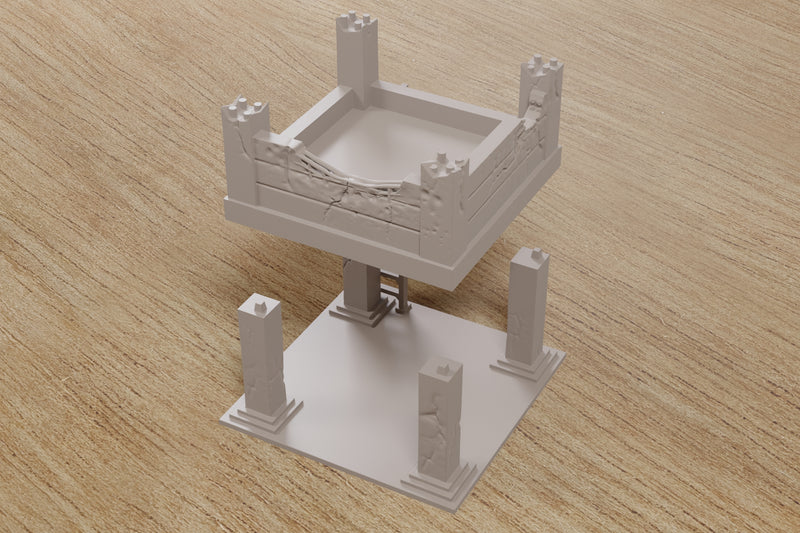 Structure en béton abandonnée - Terrain de jeu de guerre Zona Alfa - Téléchargement numérique (fichier .STL pour impression 3D)