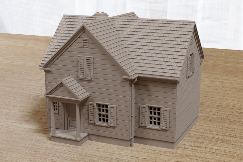 Maison de banlieue américaine classique DS1 - Téléchargement numérique : fichier .STL pour impression 3D