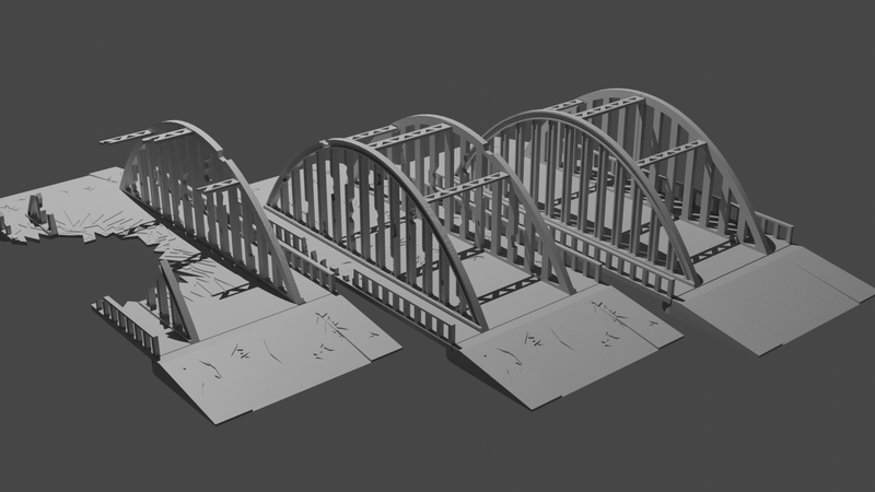 Arch Steel Bridge - Digital Download .STL Files for 3D Printing