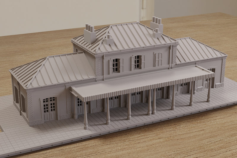 Carentan Train Station - Digital Download .STL file for 3D Printing