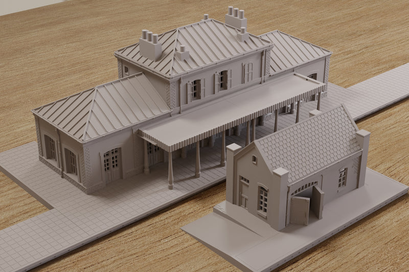 Carentan Train Station Set - Digital Download .STL file for 3D Printing