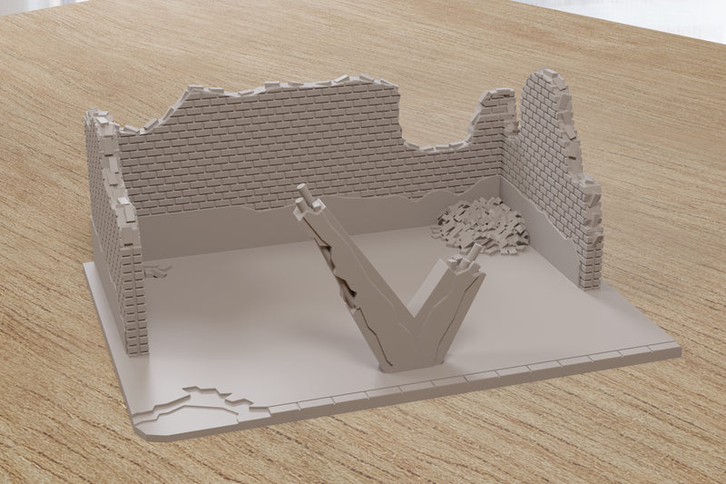 Destroyed Soviet Bus Stop - Zona Alfa Wargaming Terrain - Digital Download .STL file for 3D Printing
