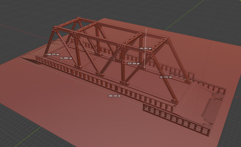 Pratt Truss Bridge - Digital Download .STL file for 3D Printing