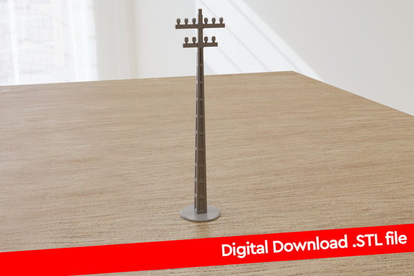 Euro Asian Telephone Pole - Digital Download .STL Files for 3D Printing