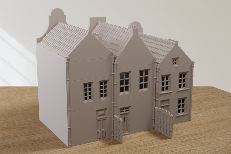 Dutch Canal Houses Delft Trio - Digital Download .STL file for 3D Printing