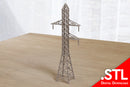 High-Voltage Power Line Mast - Digital Download .STL Files for 3D Printing