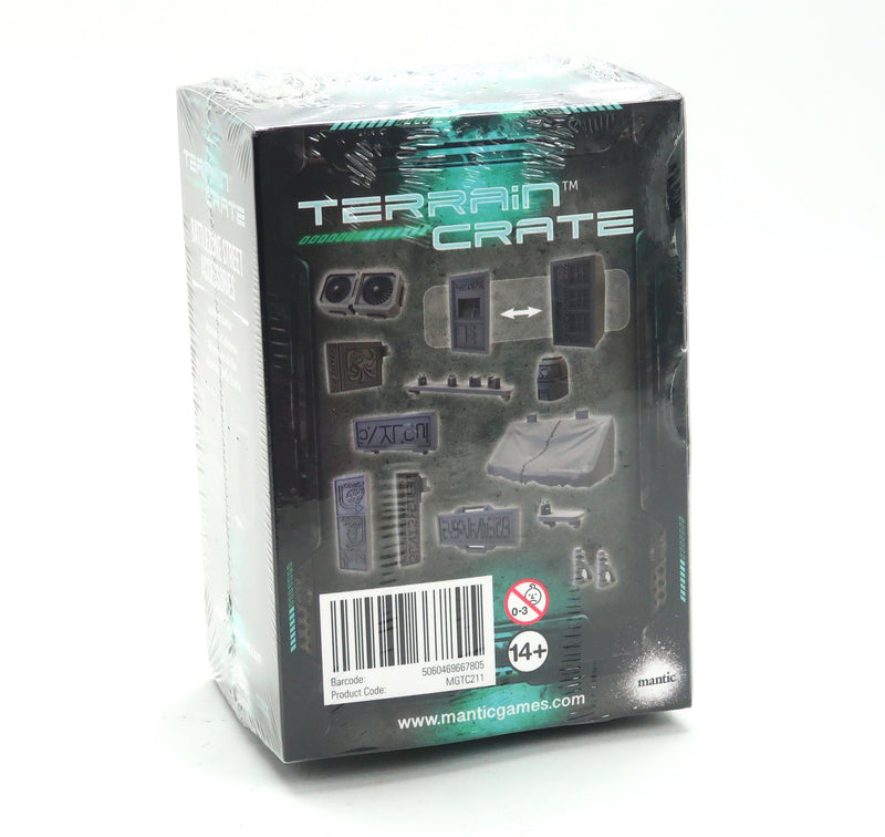 Terrain Crate: Sci-Fi Battlezone Straßenzubehör – 28mm Gelände für urbane Kriegsspiele