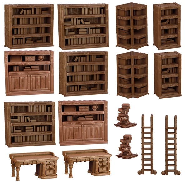 Terrain Crate: Arcane Library – 28mm–32mm Fantasy Terrain Set