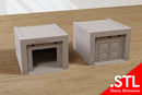 Sowjetische LKW-Garage & Werkstatt – Zona Alfa & Modernes Tabletop-Gelände – Digitaler Download .STL-Datei für 3D-Druck