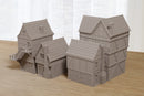 Medieval Night Life District Bundle – 4x Red Light Alley Buildings - Digital Download .STL Files for 3D Printing