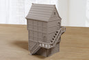 Quartier médiéval de la vie nocturne Maison H2 - WW2 Terrain de jeu de guerre miniature - Téléchargement numérique : fichier .STL pour impression 3D