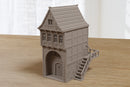Quartier médiéval de la vie nocturne Maison H2 - WW2 Terrain de jeu de guerre miniature - Téléchargement numérique : fichier .STL pour impression 3D