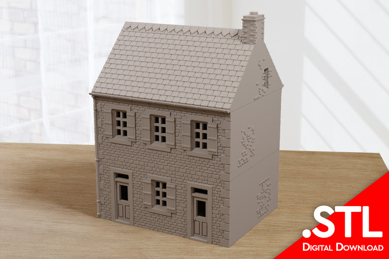 Normandy Row Cottage TS11 - Digital Download .STL Files for 3D Printing