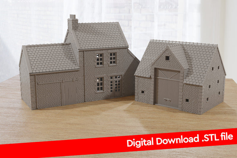 Normandy Farm Set (Bundle) - Digitaler Download .STL-Dateien für den 3D-Druck