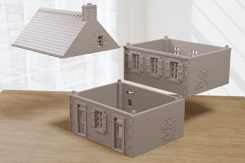 Normandy Row Cottage TS11 - Digital Download .STL Files for 3D Printing