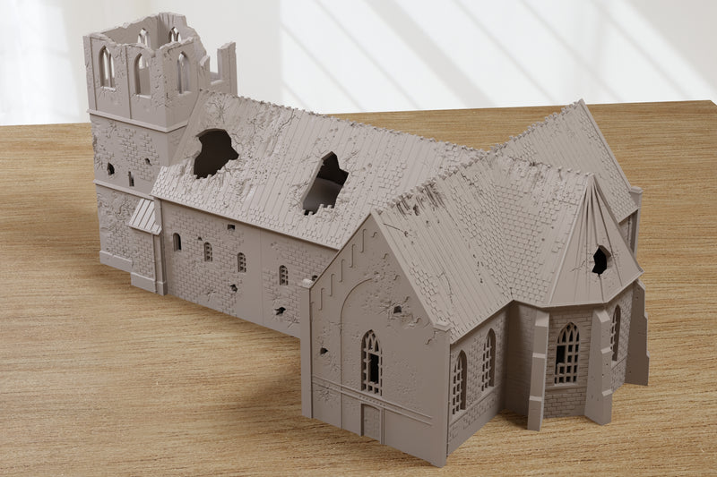 Oude Kerk Oosterbeek Battle Damage - Operation Market Garden Inspired - Digital Download .STL file for 3D Printing