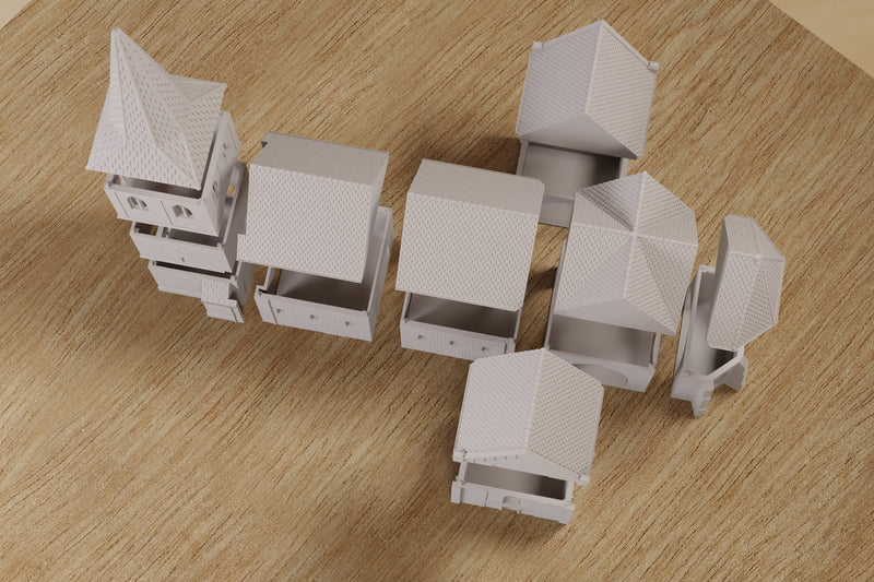 Oude Kerk Oosterbeek - Operation Market Garden Inspired - Téléchargement numérique fichier .STL pour l'impression 3D