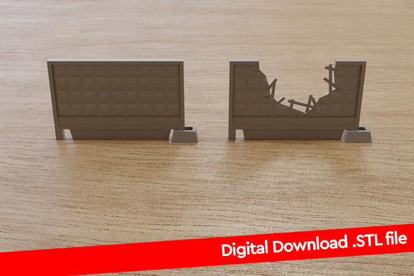 PO2 Modularer Betonzaun Zona Alfa – Digitaler Download .STL-Dateien für den 3D-Druck