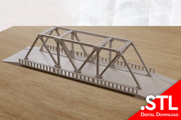 Pont à treillis Pratt - Téléchargement numérique du fichier .STL pour impression 3D