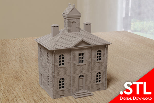 Ardennes City Hall – Battle of the Bulge - Digital Download .STL file for 3D Printing