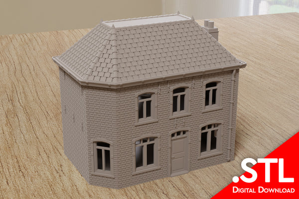 Chalet de Vielsalm dans les Ardennes – Bataille des Ardennes - Téléchargement numérique : fichier .STL pour impression 3D