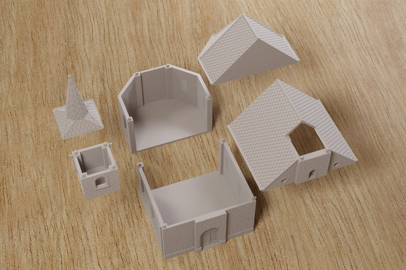 Chapelle Sainte-Barbe des Ardennes – Bataille des Ardennes - Téléchargement numérique : fichier .STL pour impression 3D