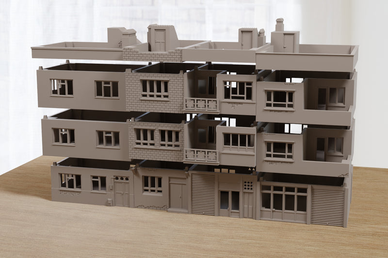 Modern Arab Urban Building SET - Digital Download .STL Files for 3D Printing