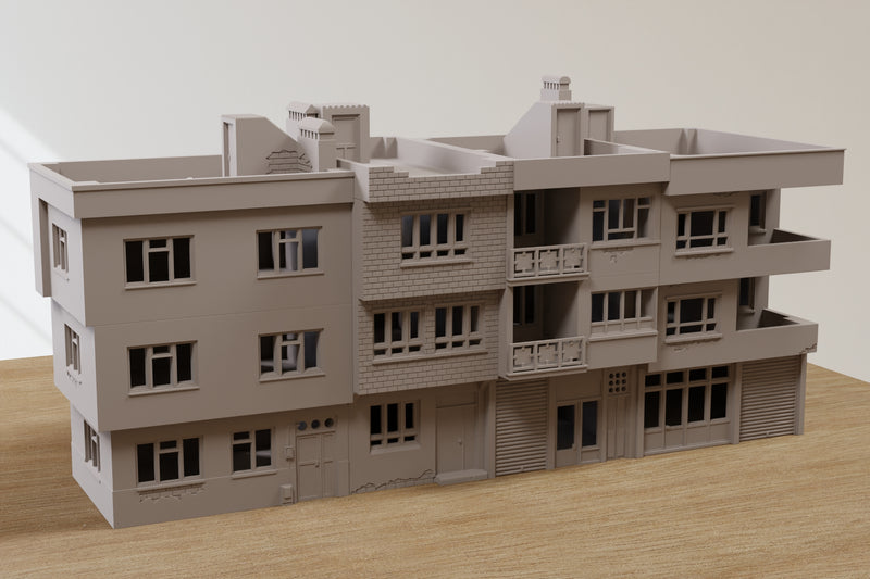 Modern Arab Urban Building SET - Digital Download .STL Files for 3D Printing