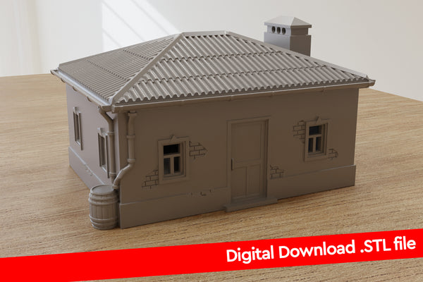 Sowjetisches kleines ländliches Haus Zona Alfa - Digitaler Download .STL-Dateien für den 3D-Druck