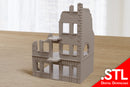 Stalingrad Residential Corner Ruin - WW2 Miniature Wargaming Terrain - Digital Download .STL file for 3D Printing