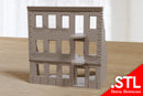 Stalingrad Residential Ruin Facade - WW2 Miniature Wargaming Terrain - Digital Download .STL file for 3D Printing