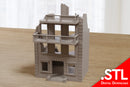 Stalingrad WW2 Ruined Luxury Residence - WW2 Miniature Wargaming Terrain - Digital Download .STL file for 3D Printing