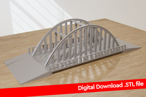 Bogenstahlbrücke - Digitaler Download .STL-Dateien für den 3D-Druck