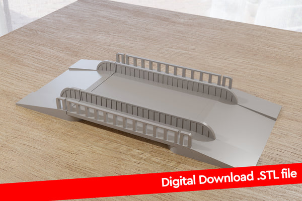 Flat Steel Bridge - Digital Download .STL Files for 3D Printing