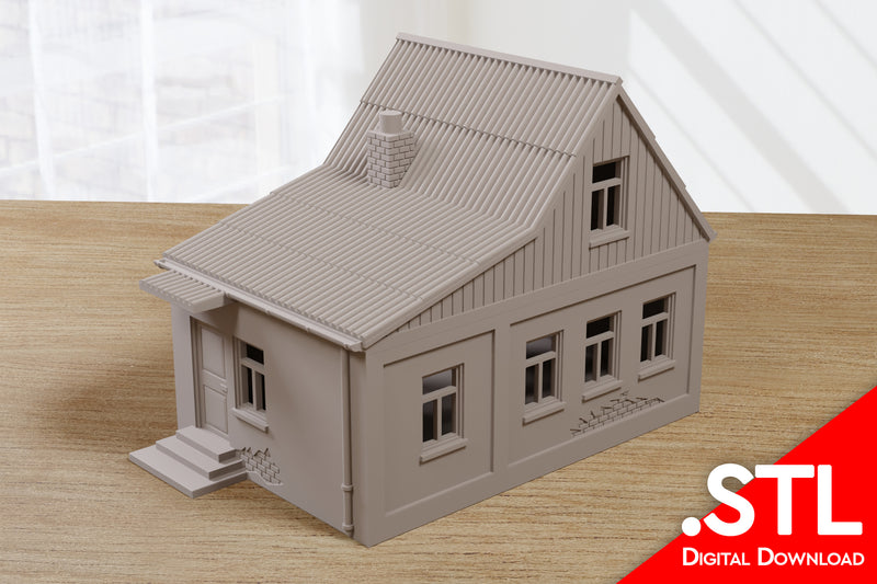 Ukrainian Surbuban / Village House USH_04 - Digital Download .STL Files for 3D Printing