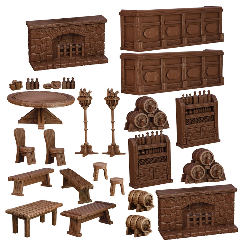 Terrain Crate: Fantasy Tavern – 28mm–32mm Terrain Set