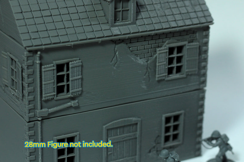 Normandy French Village House DS-T1 (Volume 1) - Tabletop Wargaming WW2 Terrain | 15mm 20mm 28mm Miniature 3D Printed Model | Flames of War