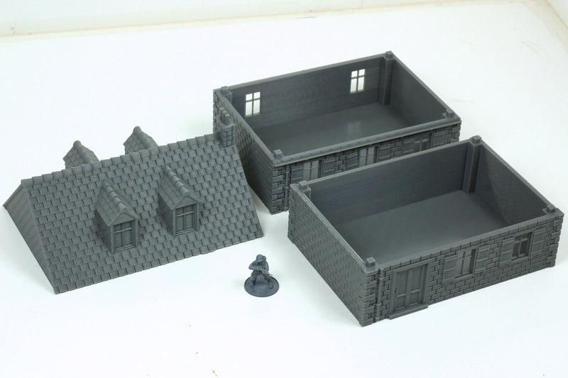 Normandy French Village Set (VOLUME 1) - Tabletop Wargaming WW2 Terrain | 15mm 20mm 28mm Miniature 3D Printed Model | Flames of War