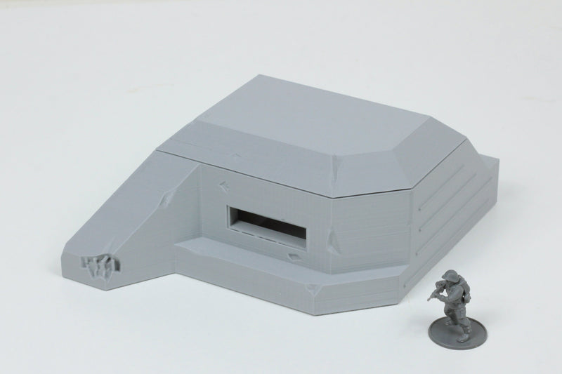Regelbau Type 667 Bunker - Tabletop Wargaming WW2 Terrain | 15mm 20mm 28mm Miniature 3D Printed Model | Bolt Action