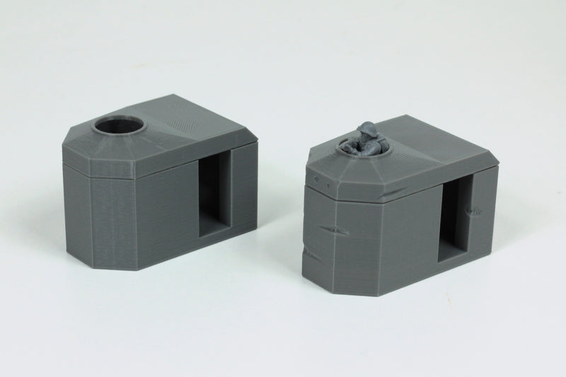 Bauform 58C Tobruk - Atlantic Wall Pillbox Bunkers - 15mm 20mm 28mm Tabletop Wargaming Terrain - Bolt Action