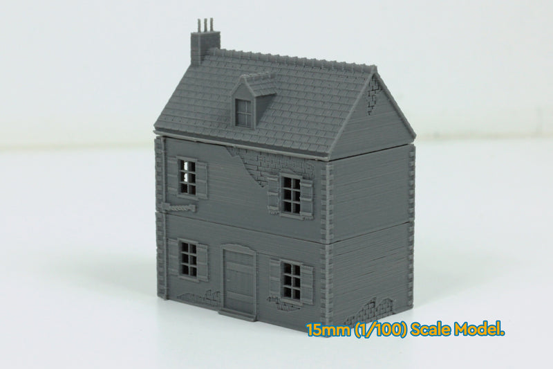 Normandy French Village House DS-T1 (Volume 1) - Tabletop Wargaming WW2 Terrain | 15mm 20mm 28mm Miniature 3D Printed Model | Flames of War