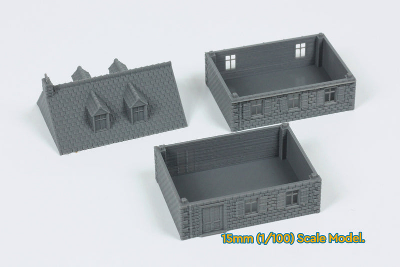 Normandy French Village House DS-T3 (Volume 1) - Tabletop Wargaming WW2 Terrain | 15mm 20mm 28mm Miniature 3D Printed Model | Flames of War
