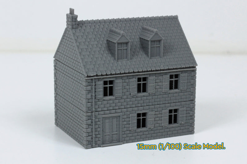 Normandy French Village House DS-T3 (Volume 1) - Tabletop Wargaming WW2 Terrain | 15mm 20mm 28mm Miniature 3D Printed Model | Flames of War