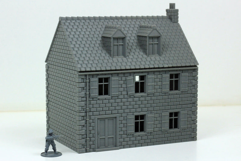 Normandy French Village House DS-T3 (Volume 1) - Tabletop Wargaming WW2 Terrain | 15mm 20mm 28mm Miniature 3D Printed Model | Flames of War