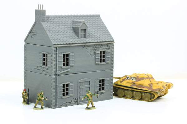 Normandy French Village House DS-T1 (Volume 1) - Tabletop Wargaming WW2 Terrain | 15mm 20mm 28mm Miniature 3D Printed Model | Flames of War