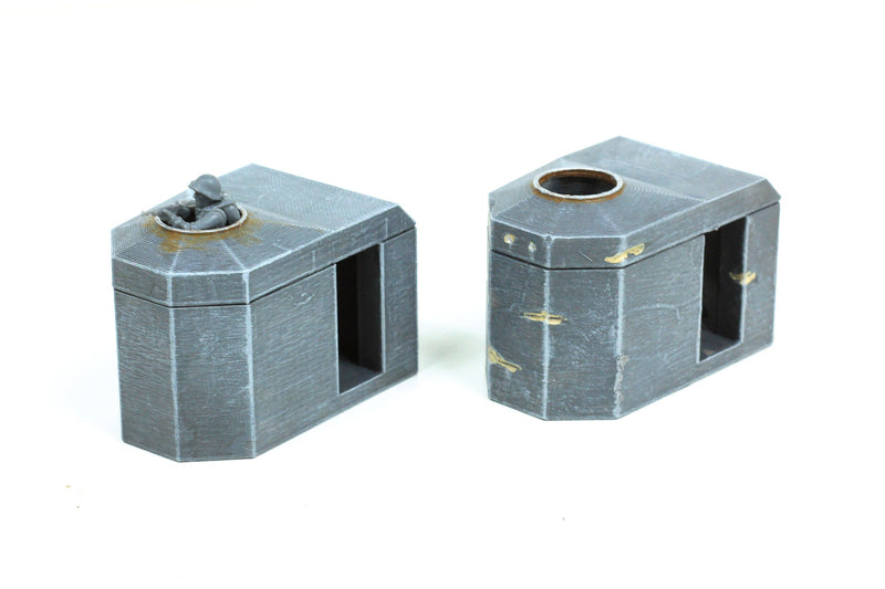Bauform 58C Tobruk - Atlantic Wall Pillbox Bunkers - 15mm 20mm 28mm Tabletop Wargaming Terrain - Bolt Action