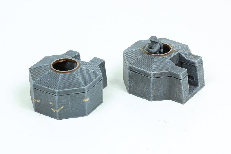 Pillbox Bunker Set Utah Beach - Tabletop Wargaming WW2 Terrain | 15mm 20mm 28mm Miniature 3D Printed Model | Bolt Action